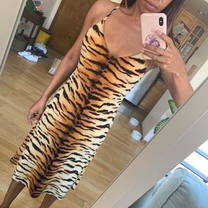 Tiger Striped Midi Dress